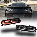 2014-2019 Chevy Corvette C7 Umbra LED Tail Lights (Clear Lens)-1