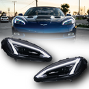 2005-2013 Corvette C6 Projector LED Headlights C8 Style Amber Sequential Turn Signals-1