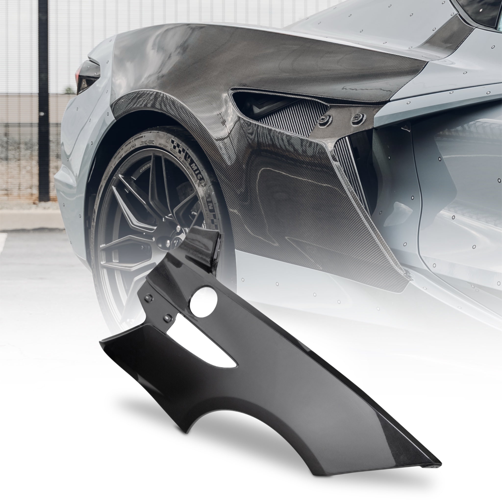 2023-2026 Corvette C8 Type-ZR1 Carbon Fiber Rear Fenders Shell For Z06 ...