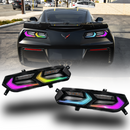 2014-2019 Chevy Corvette C7 Umbra RGB LED Tail Lights (Clear Lens)-1