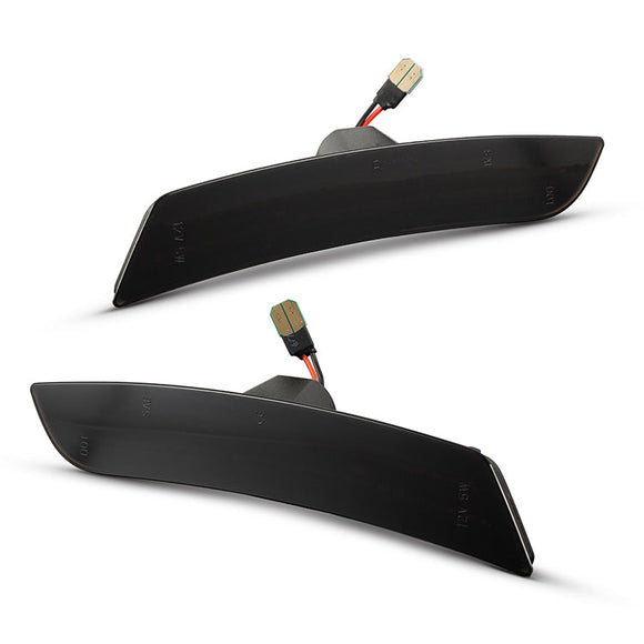 2016-2025 Chevrolet Camaro Smoked White LED Side Markers Set