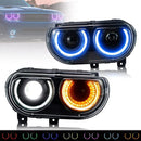 2008-2014 Dodge Challenger RGB Color Change OEM Replica Headlights Projector LED Lights-3