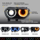 2008-2014 Dodge Challenger RGB Color Change OEM Replica Headlights Projector LED Lights-6