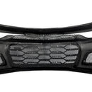 2019-2025 Chevy Camaro SS RS LT Black Panther ZL1 1LE 1PC Full Gloss Carbon Fiber Track Package Front Bumper Conversion for RS Headlights-22