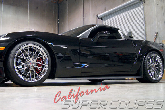 Side Skirts Wide Style for Chevrolet Corvette C6 Z06, ZR1, Grand Sport, and Wide Body by CSC