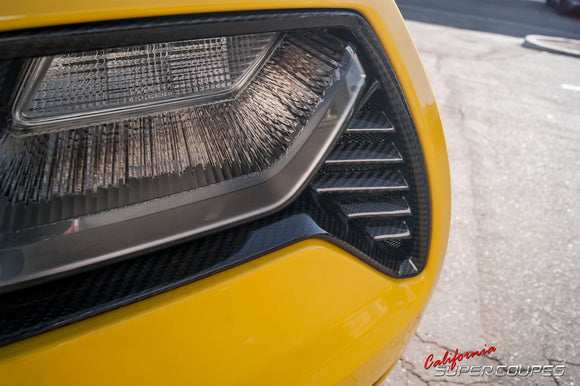 Rear Taillight Bezels Carbon Fiber Chevrolet Corvette C7 2014-2019 By CSC