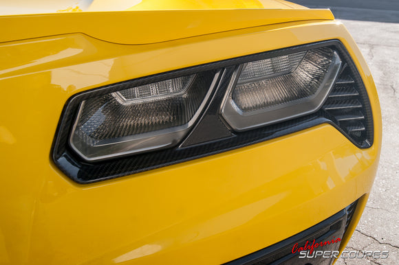 Rear Taillight Bezels Carbon Fiber Chevrolet Corvette C7 2014-2019 By CSC