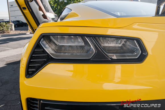 Rear Taillight Bezels Carbon Fiber Chevrolet Corvette C7 2014-2019 By CSC