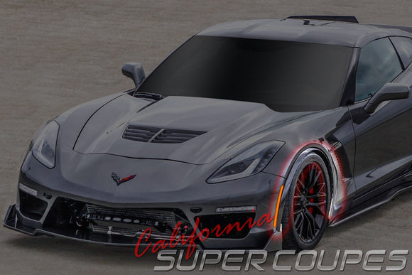 Front Fender Moldings Z06 Carbon Fiber Chevrolet Corvette C7 2014-2019 By CSC