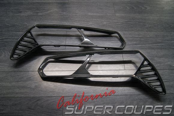Rear Taillight Bezels Carbon Fiber Chevrolet Corvette C7 2014-2019 By CSC