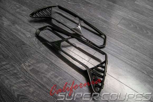 Rear Taillight Bezels Carbon Fiber Chevrolet Corvette C7 2014-2019 By CSC