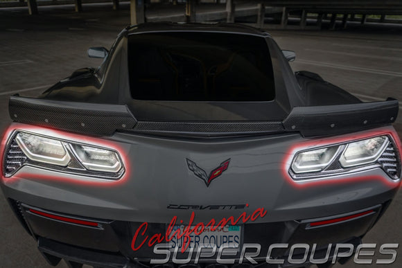 Rear Taillight Bezels Carbon Fiber Chevrolet Corvette C7 2014-2019 By CSC