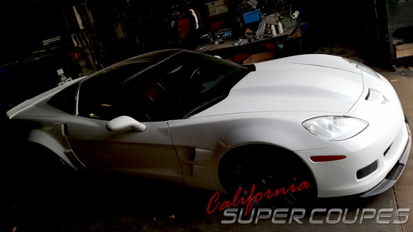 Super Charger Hood for Chevrolet Corvette C6 by CSC (New Version; Vacuum Mold)