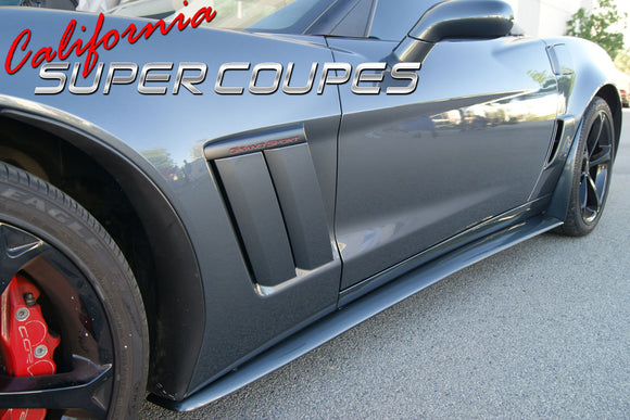 Side Skirts Wide Style for Chevrolet Corvette C6 Z06, ZR1, Grand Sport, and Wide Body by CSC