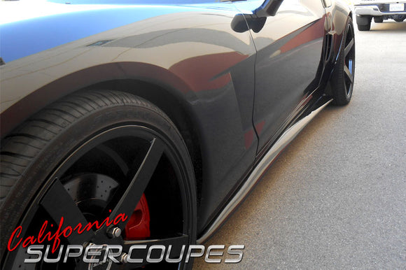 Side Skirts Wide Style for Chevrolet Corvette C6 Z06, ZR1, Grand Sport, and Wide Body by CSC