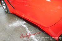 Side Skirts Straight Style for Chevrolet Corvette C7 2014-2019 in Carbon Fiber and Fiberglass